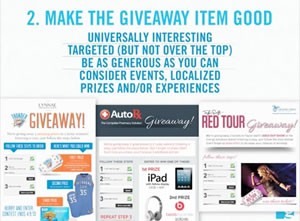 The importance of giveaways with marketing.